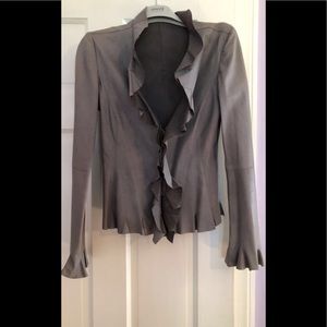 Armani leather buttoned jacket